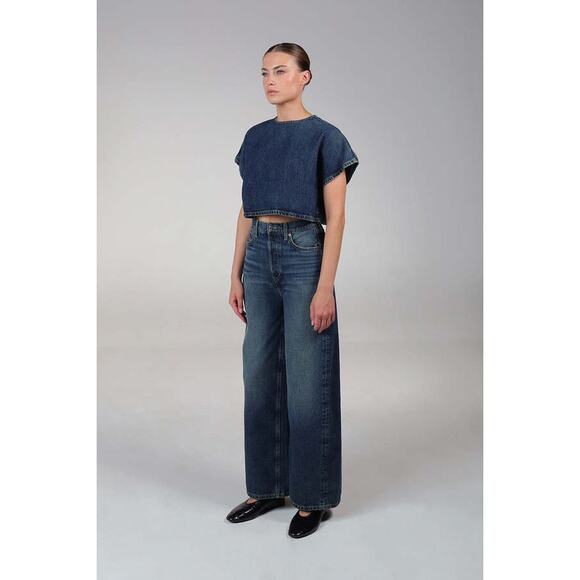 NWT Etica X Anthropologie Marley Ultra High Rise Baggy Jean in Terranea Size 29 - Picture 2 of 10